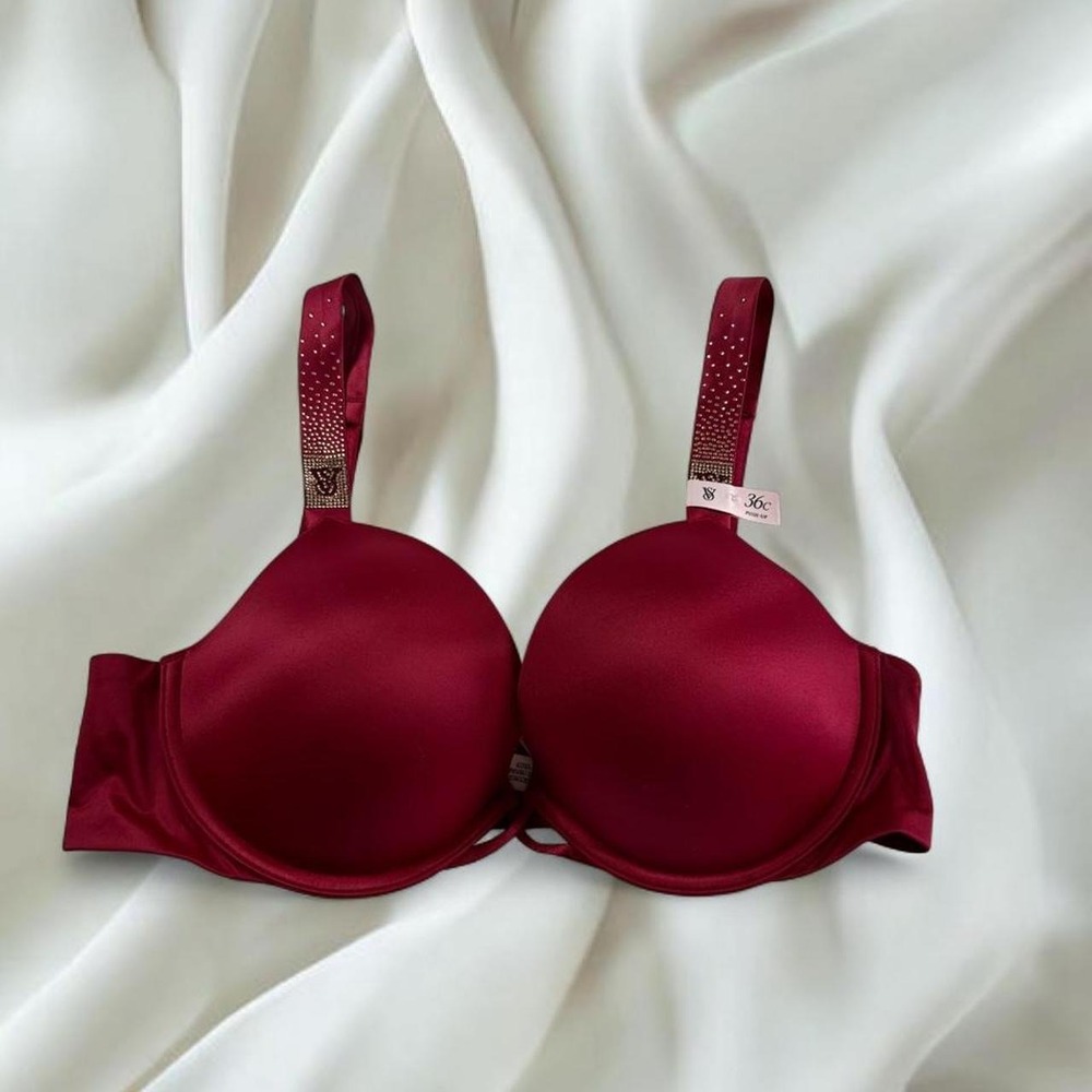 NWT Victoria's Secret red very sexy rhinestone strap push up bra y2k vintage